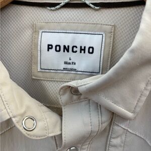 Poncho Slim Fit Beige Shirt